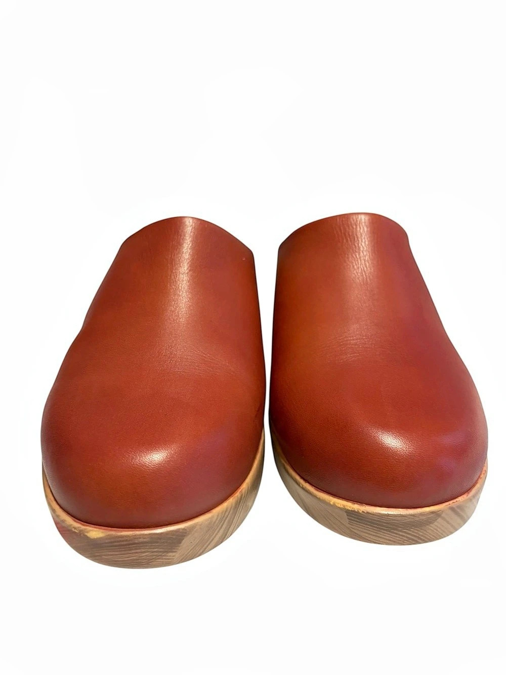 SoftWalk Felida Platform Mule Clog Size 9.5 Wide Brown Luggage Casual Fall NWT - Picture 3 of 9